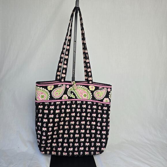 Vera Bradley Tote Pink Elephant Paisley Retired - Picture 1 of 14